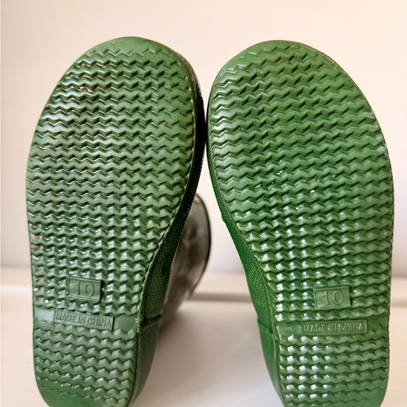 Hunter | Girl's Pink and Green Rain Outdoor Boots Size US 10 - Picture 14 of 14